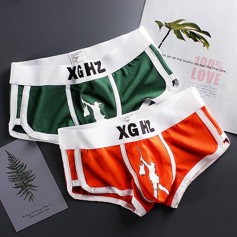Quần Lót Boxer Cotton Lưng Thấp Thời Trang Cho Nam
