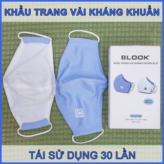 [FreeShip] Khẩu Trang Vải BLOOK Kháng Khuẩn - Hàng Chính Hãng Kèm Ảnh Tự Chụp