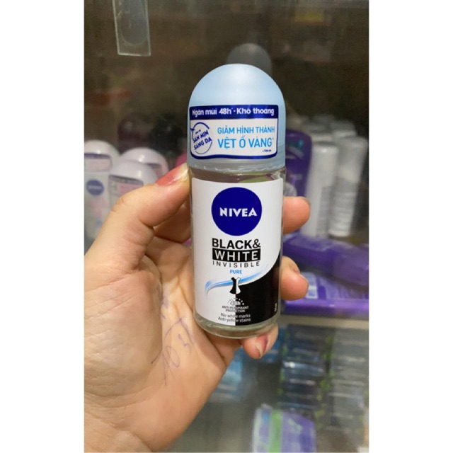 Lăn Khử Mùi Giảm Ố Vàng Nivea Invisible For Black and White