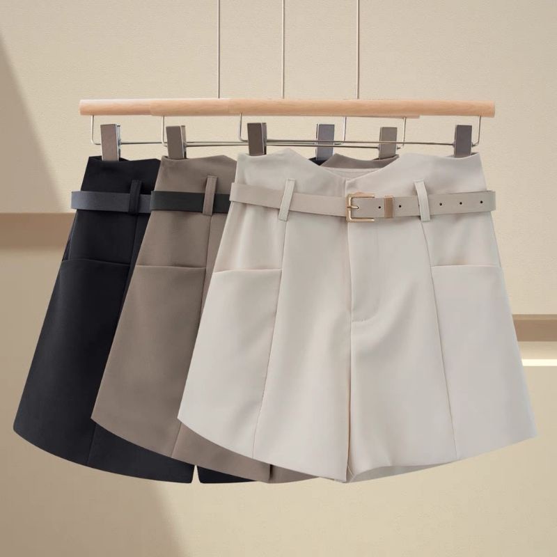 Quần short nữ cạp cao tặng kèm dây lưng , mẫu đùi nữ chất tuyết mưa