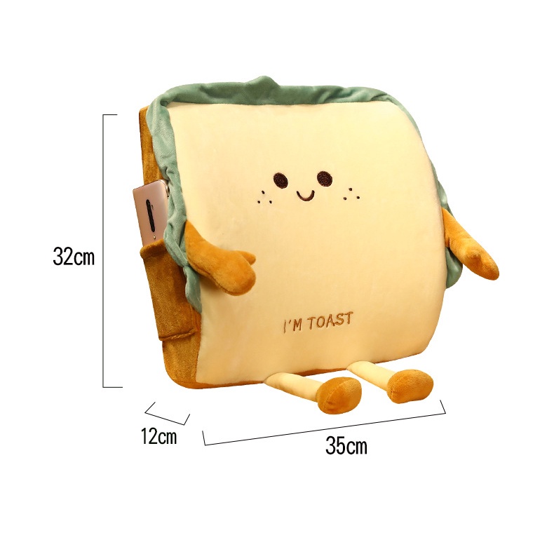 Gối Tựa Lưng Hình Bánh Mì Nướng 35*32cm