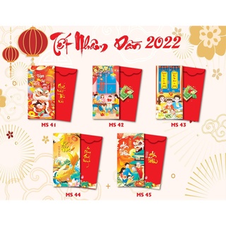Lì Xì 2022 Màu Đỏ Giá Sỉ Nhiều Mẫu Đẹp Tết 2022 Bìa Cứng Cáp