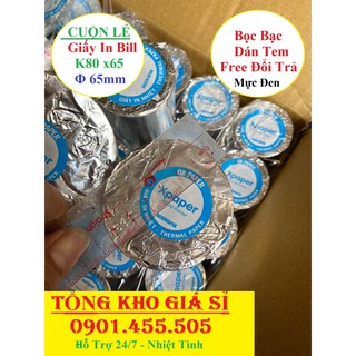 Giấy In Hoá Đơn 80*65- Giấy In Bill 80x65