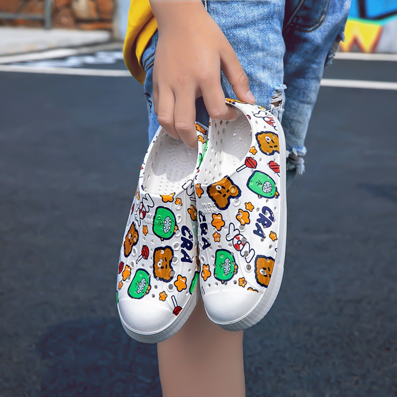 Giày wnc Native 2021 trẻ em siêu nhẹ. Giày đi mưa cho bé trai bé gái, chất liệu nhựa chống thấm nước freeship