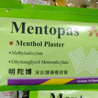 Cao dán Mentopas