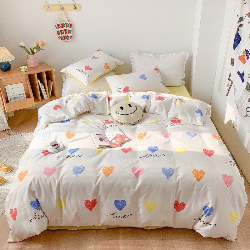 [ FREESHIP ❤️] Bộ Ga Giường Full Set Cotton Korea Bedding ADU79 Đủ Kích Thước Trải Nệm 4 Món CỎ VỎ CHĂN | WebRaoVat - webraovat.net.vn