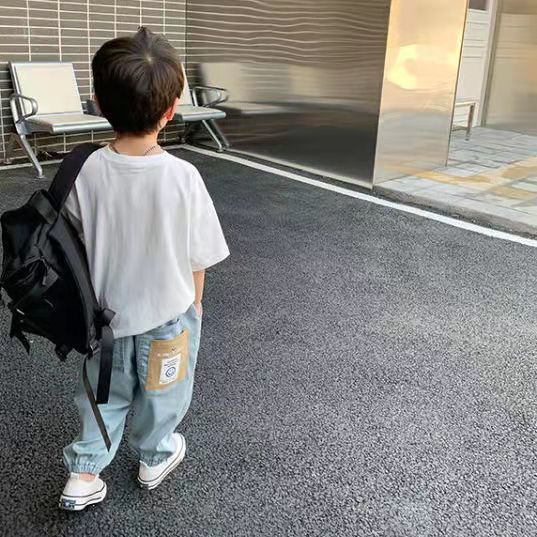 Quần Jean Dài Mỏng Dáng Rộng Phong Cách Phương Tây Thời Trang Mùa Hè Mới Cho Bé Trai