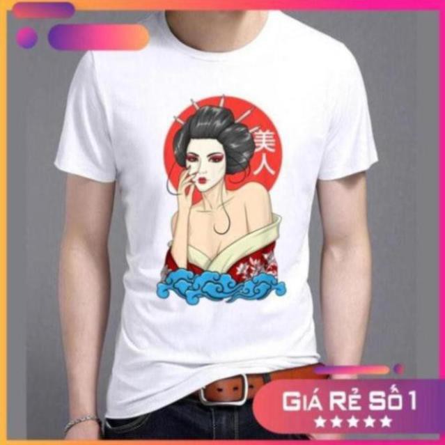 [ÁO THUN IN ĐỒNG GIÁ 65K TOÀN SHOP] - [GIẢM SẬP SÀN] Áo thun nam nữ geisha Nhật Bản 21