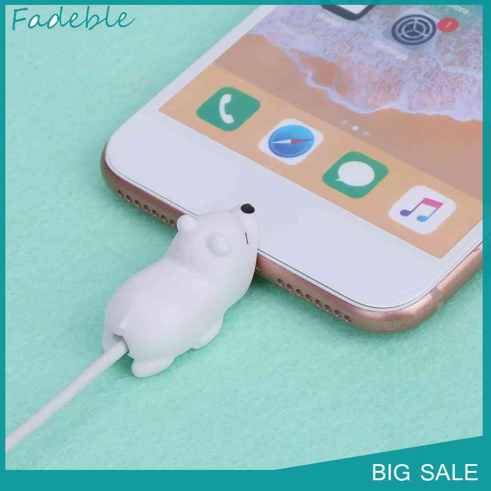 Phụ Kiện Bảo Vệ Dây Cáp Sạc USB Hình Thú Đáng Yêu Bằng Nhựa PVC