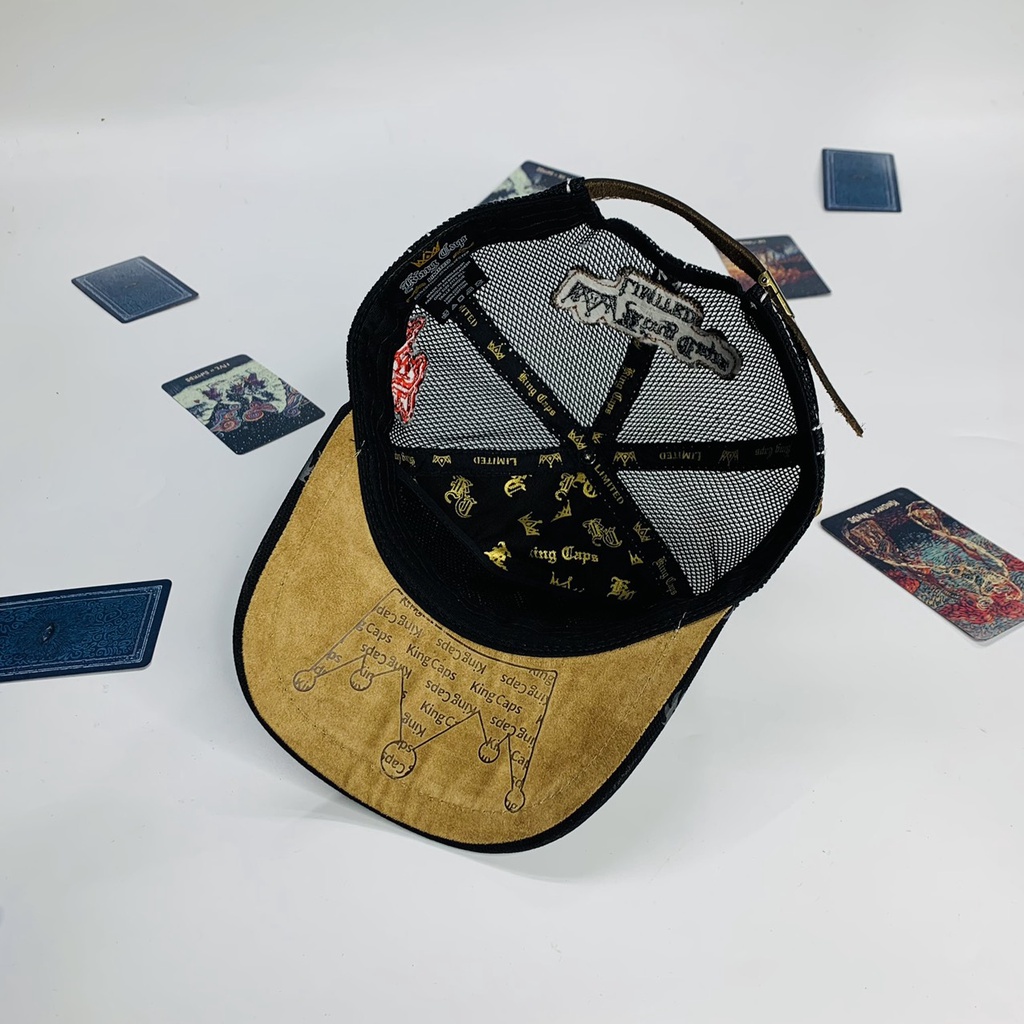 Nón ông địa , Mũ lưỡi trai four 441 rồng quấn sọ thêu full cực chất