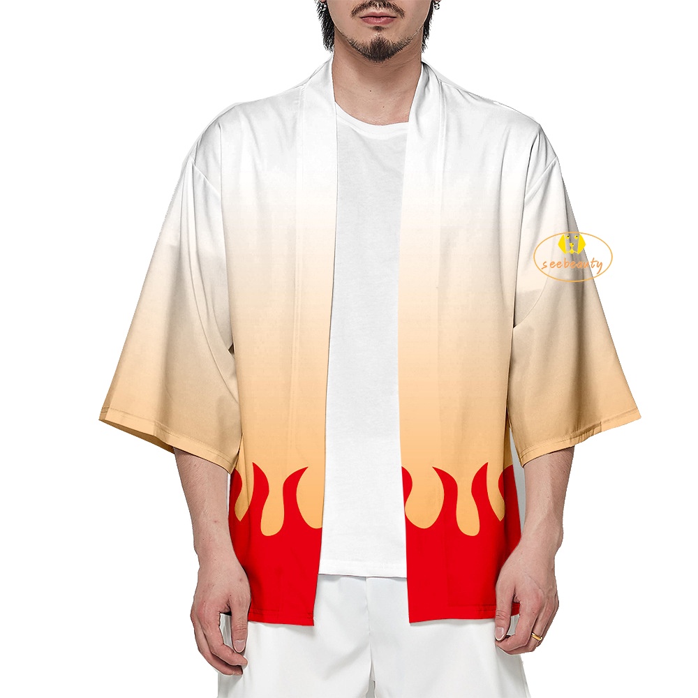 Áo Khoác Kimono Cosplay Nhân Vật Anime Demon Slayer Kyojuro Rengoku Kimetsu No Yaiba | BigBuy360 - bigbuy360.vn