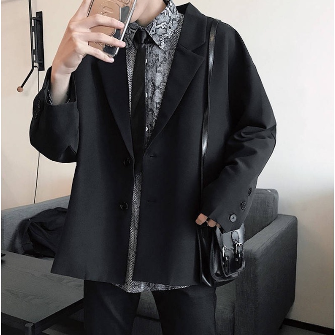 ♞AFF LIGE♞ Áo blazer dáng rộng phong cách Hàn Quốc cho nam | BigBuy360 - bigbuy360.vn