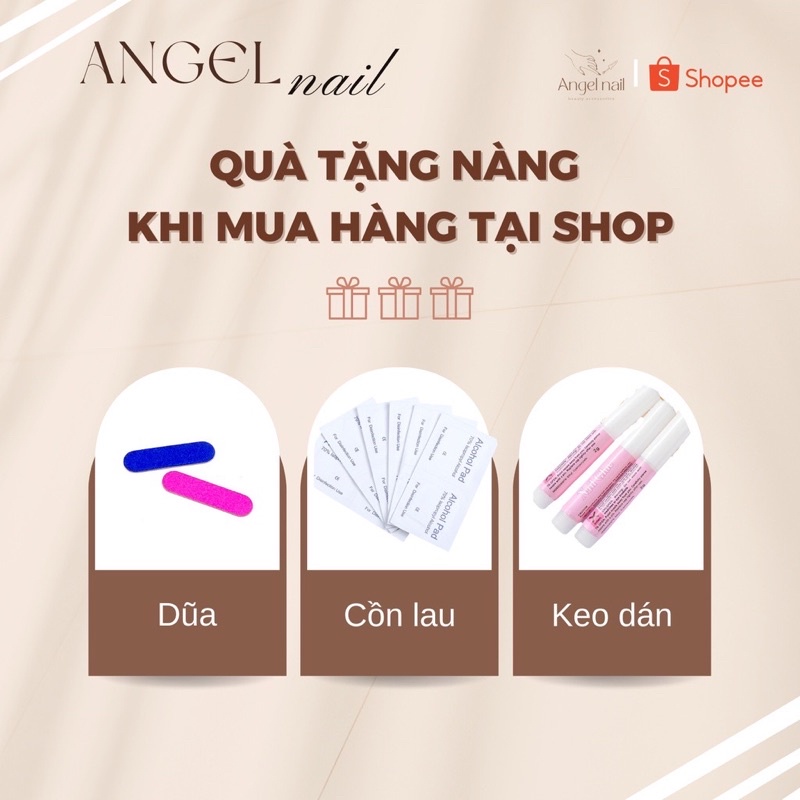 Bộ 24 móng giả đính charm xinh xắn các loại