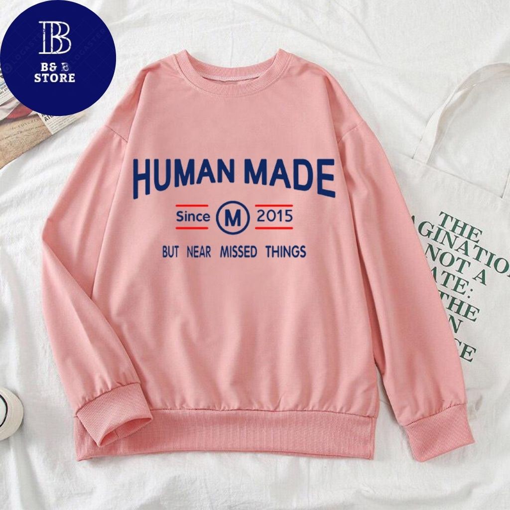 ÁO SWEATER NỈ UNISEX KHÔNG NÓN HUMAN MADE FORM DÀNH CHO CẢ NAM VÀ NỮ ÁO NỈ TAY DÀI CHẤT VẢI DÀY DẶN,GIỮ ẤM TỐT