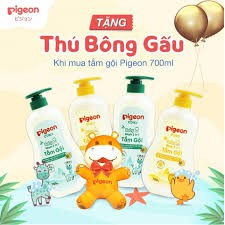 Sữa tắm cho bé, Sữa tắm gội pigeon 200ml/700ml Hoa hướng Dương/ Jojoba, dịu nhẹ.