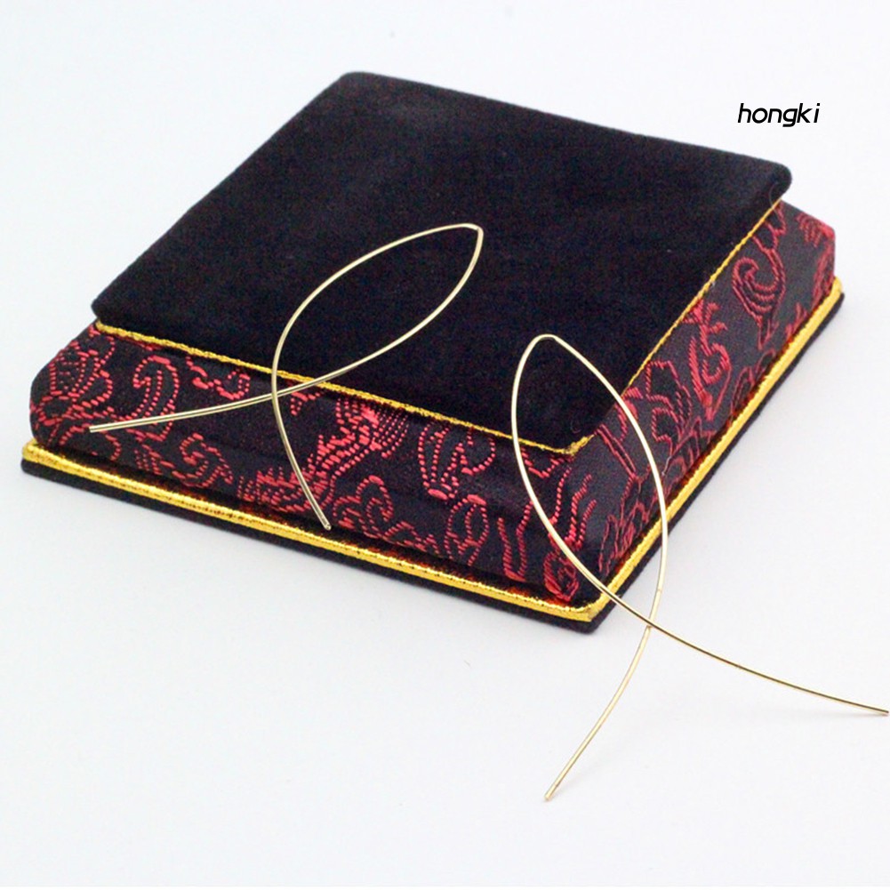 HANDMADE Hoa Tai Dáng Dài Hình Chữ Thập Thời Trang Dành Cho Nữ