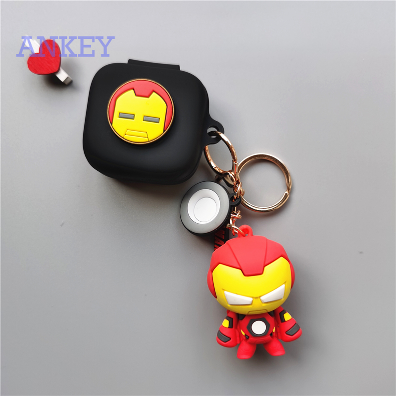 Vỏ bảo vệ hộp sạc tai nghe bằng silicon hình Siêu Anh Hùng Marvel cho Samsung Galaxy Buds Live/ Buds Pro/ Buds 2