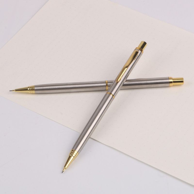 Bút chì bấm ngòi kim 0.5mm vỏ kim loại