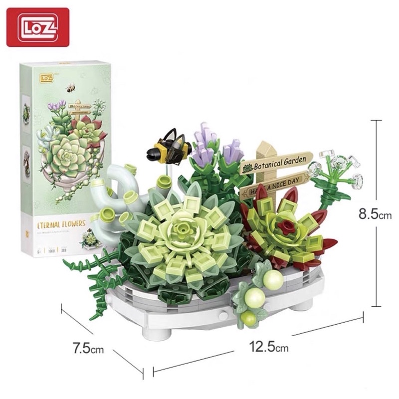 Đồ chơi mô hình xếp hình lắp ráp bó hoa Sakura Sen đá LOZ 1661 1662