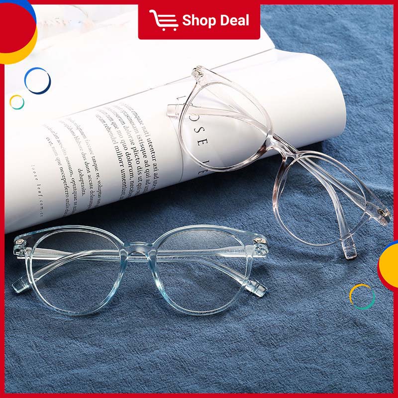 Mắt kính chống ánh sáng xanh gọng tròn màu kẹo phong cách cổ điển Hàn Quốc dành cho cả nam và nữ | BigBuy360 - bigbuy360.vn