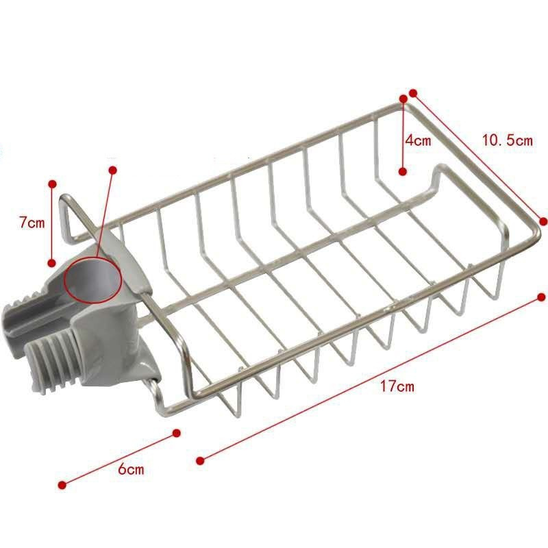 Khay rổ gắn vòi nước bồn rửa chén,giá inox thép không rỉ treo vòi lavabo,nhà tắm,chậu rửa bát,toilet để đồ đa năng