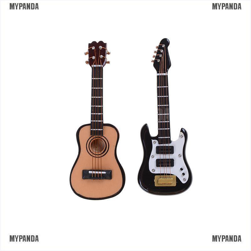 Mô hình đàn guitar tỷ lệ 1/12 trang trí nhà búp bê xinh xắn