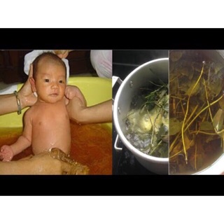 Sài đất khô lá tắm cho trẻ sơ sinh
