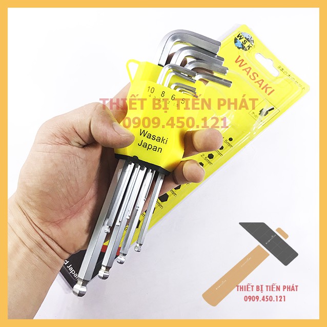[GIÁ HỦY DIỆT] BỘ LỤC GIÁC BI MỜ WASAKI GỒM 9 CÂY CHÍNH HÃNG HỆ MÉT CAO CẤP THÉP CR-V JAPAN