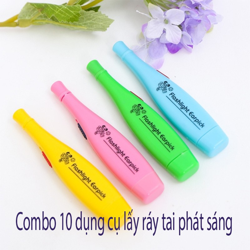 COMBO 10 dụng cụ lấy ráy tai có đèn cho bé yêu(Tổng Kho MB)