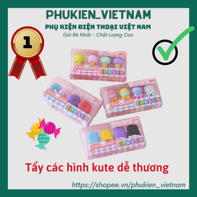 Tẩy các hình kute dễ thương cho các bé