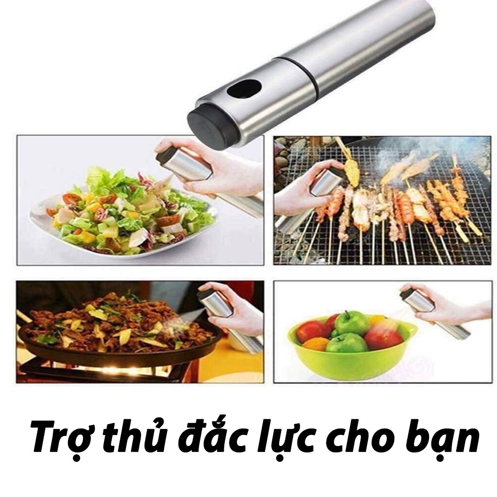 Bình xịt dầu ăn, chai xịt dầu chính hãng Rapido trợ thủ cho nồi chiên không dầu