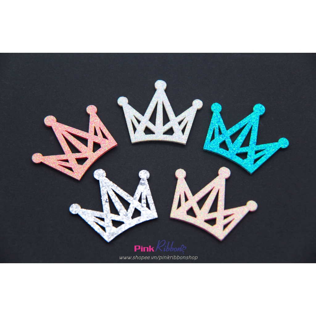 [Set 2 cái] Vương miện nhũ 6cm