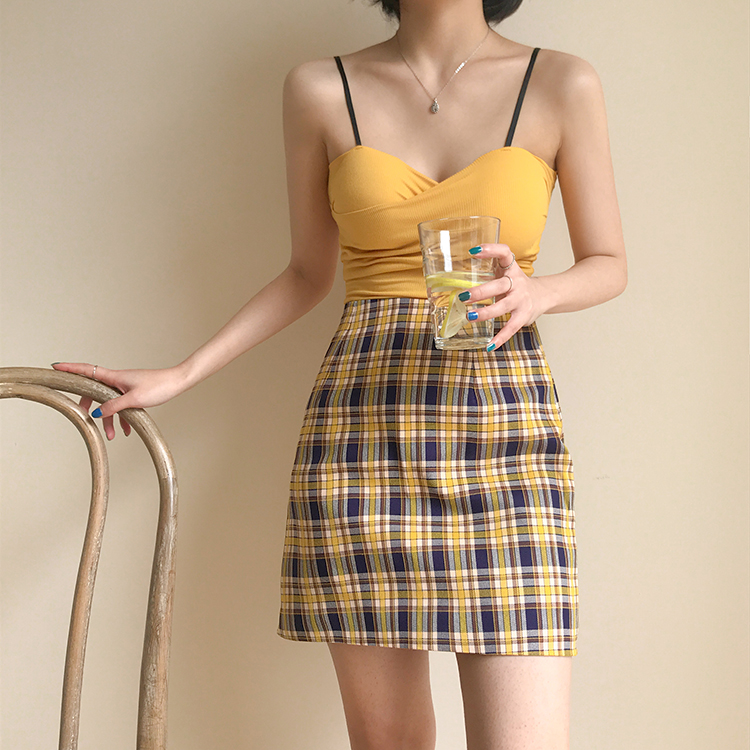 Áo Hai Dây Cổ Vuông Trơn Màu Xinh Xắn Dành Cho Nữ 32918