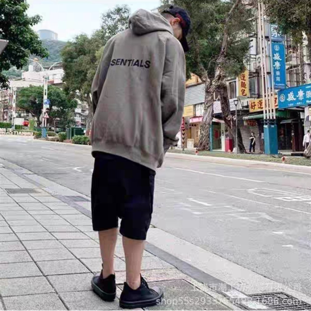 Áo Khoác Nỉ ESSENTIALS Dáng Rộng ❤ Áo Hoodie FOG Khóa Kéo Nam Nữ MND