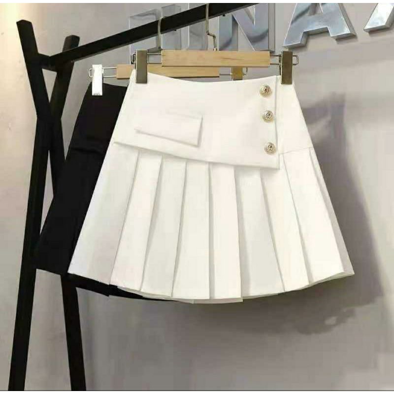 Chân Váy Xếp Ly 3 Cúc 🥰Chân Váy Xếp Ly Theo Phong Cách Hàn Quốc🥰