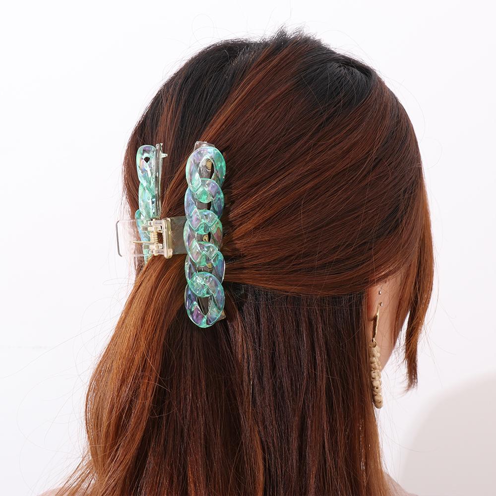 ME Kẹp TóC Acrylic PhốI Dây MóC XíCh ThờI Trang Cho Nữ