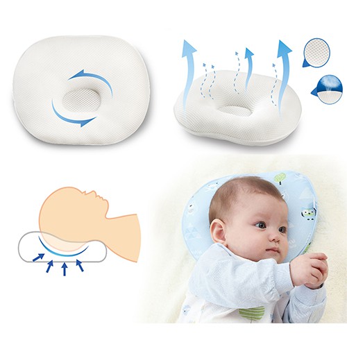 Gối hỗ trợ đầu 3d chống méo đầu cho bé ku.ku duckbill ku2078