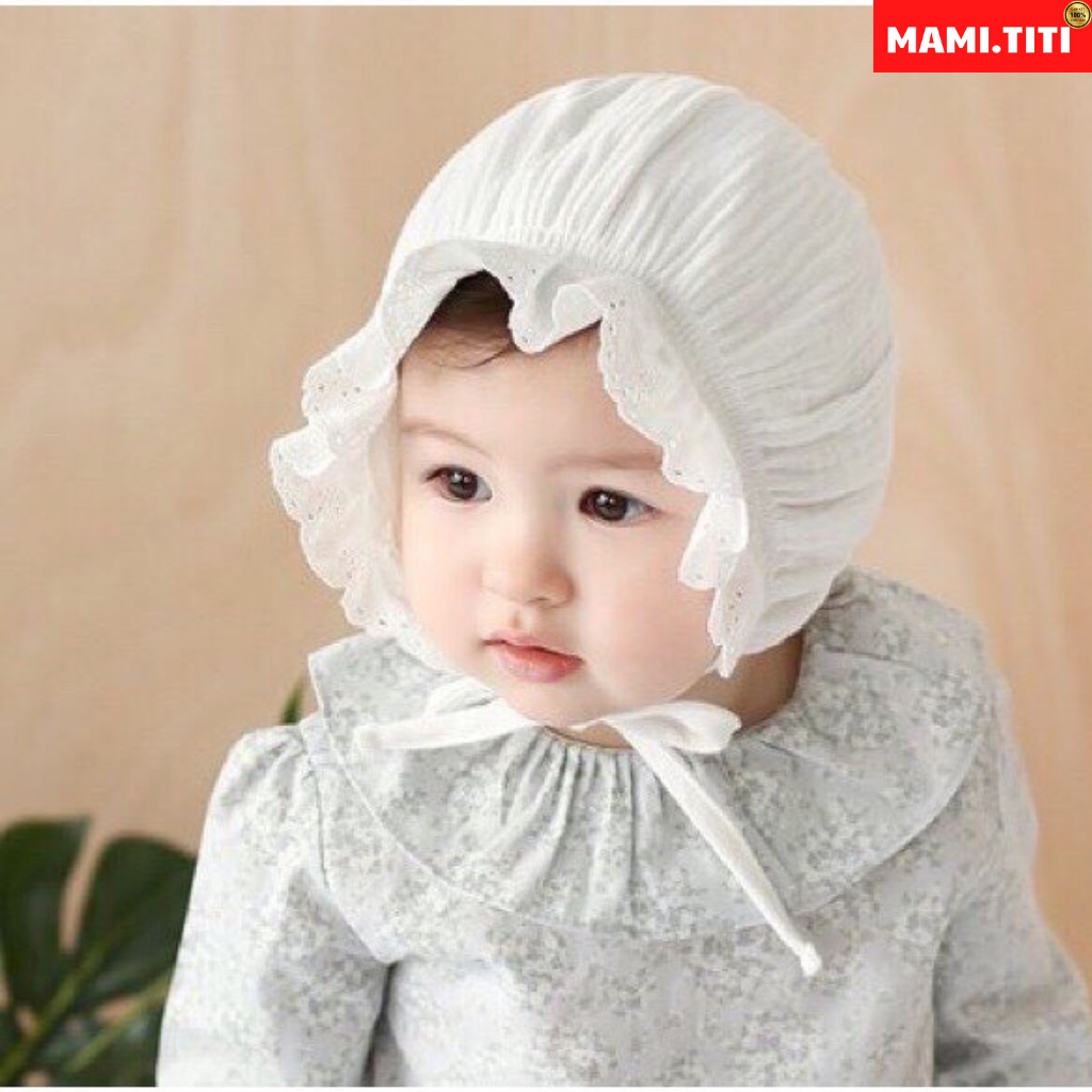 Mũ cho bé gái, MŨ VẢI TIỂU THƯ CHO BÉ GÁI BẢO VỆ BÉ KHỎI ÁNH NẮNG MẶT TRỜI