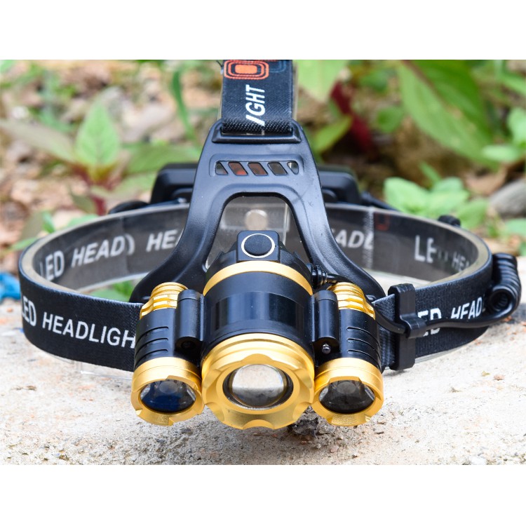 Đèn Pin Đội Đầu Đi Xe Máy, Đi Phượt Siêu Sáng HIGH POWER HEADLAMP T6 Chính Hãng - BH 6 Tháng