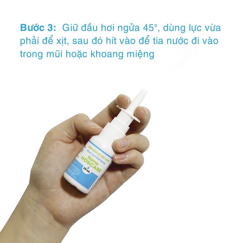 [GIÁ TỐT từ 2 Lọ] Dung dịch xịt mũi họng Nano HOSCARE 20 ML