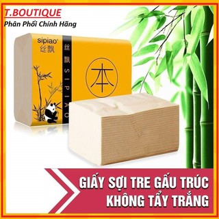 COMBO 5 GÓI Khăn giấy rút giấy ăn gấu trúc làm từ sợi tre siêu mềm siêu dai