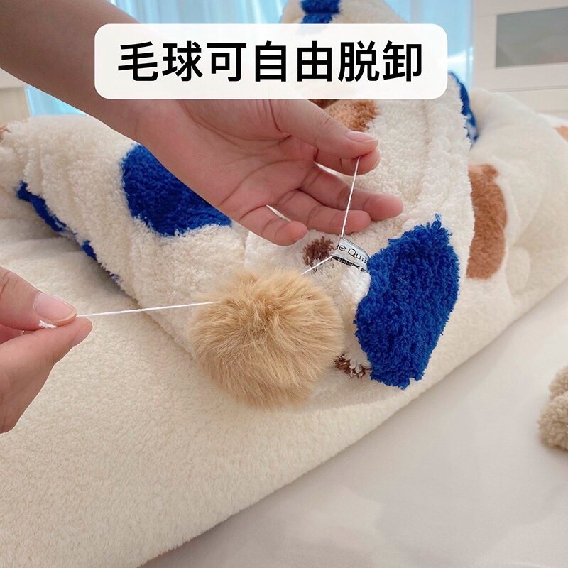 Chăn bông tuyết TEDDY Hàn Quốc siêu ấm size 2m-2m3, nặng 4,5kg