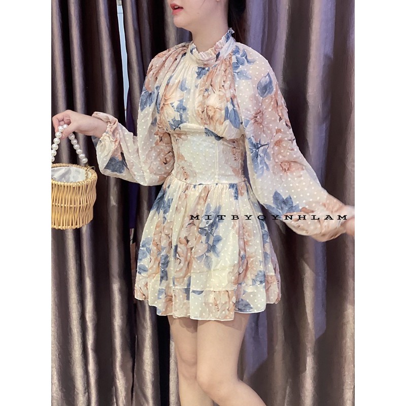 Serena Dress- váy tay phồng xoè hở lưng hot hit