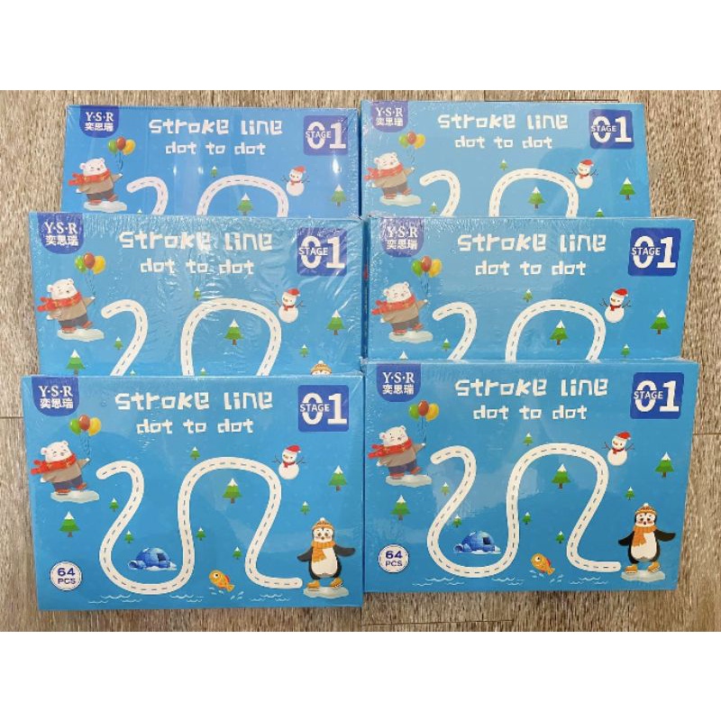 Bộ Tập Tô, Nối Chữ Và Nét Cơ Bản Stroke Line Dot To Dot, Vở Tập Viết Xoá Thông Minh 64 Trang Cho Bé 3 Tuổi