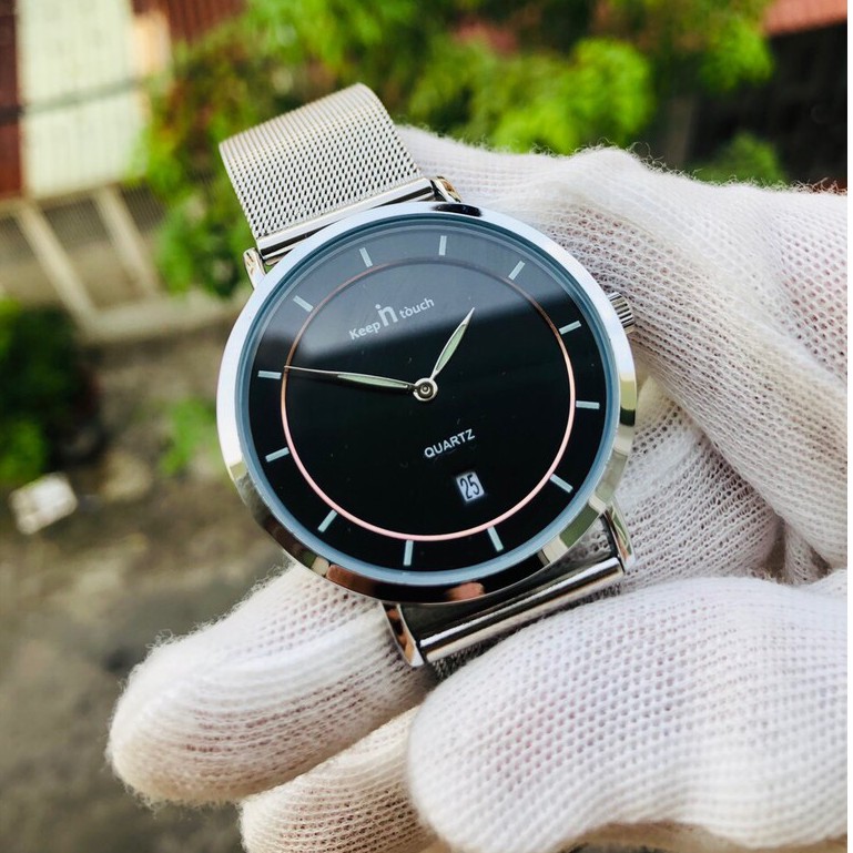 ĐỒNG HỒ NAM DÂY LƯỚI CAO CẤP THƯƠNG HIỆU KEEPNTOUCH (TẶNG KÈM HỘP , PIN DỰ PHÒNG VÀ PHỤ KIỆN THÂU DÂY) | BigBuy360 - bigbuy360.vn