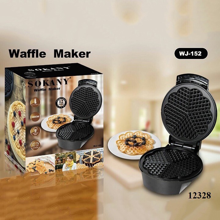 [Chính Hãng] Máy làm bánh bông lan, bánh Waffle SOKANY