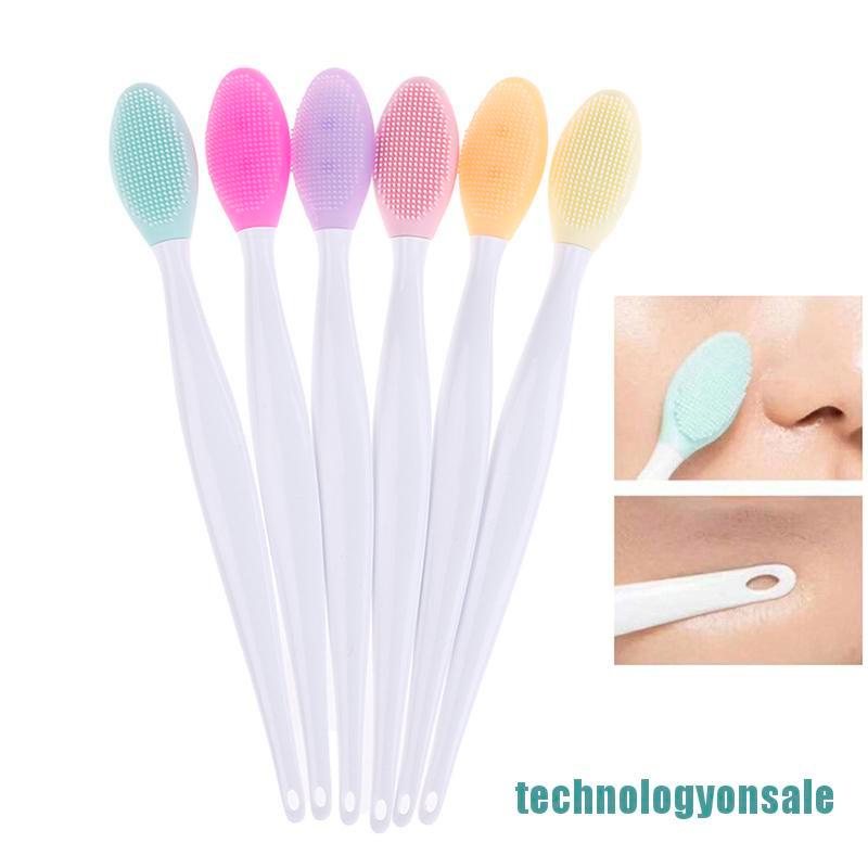 (Hàng Mới Về) Bàn Chải Silicone Làm Sạch Mụn Đầu Đen Tiện Lợi