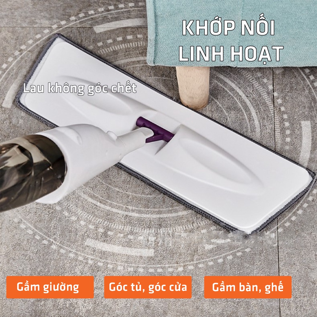 Cây Lau Nhà Phun Sương tự động thông minh Xoay 360 Độ Tiện Dụng Aurora Spraymop BH 3 THÁNG