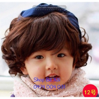 Bộ đầu tóc giả uốn xoăn cho bé 1-4 tuổi