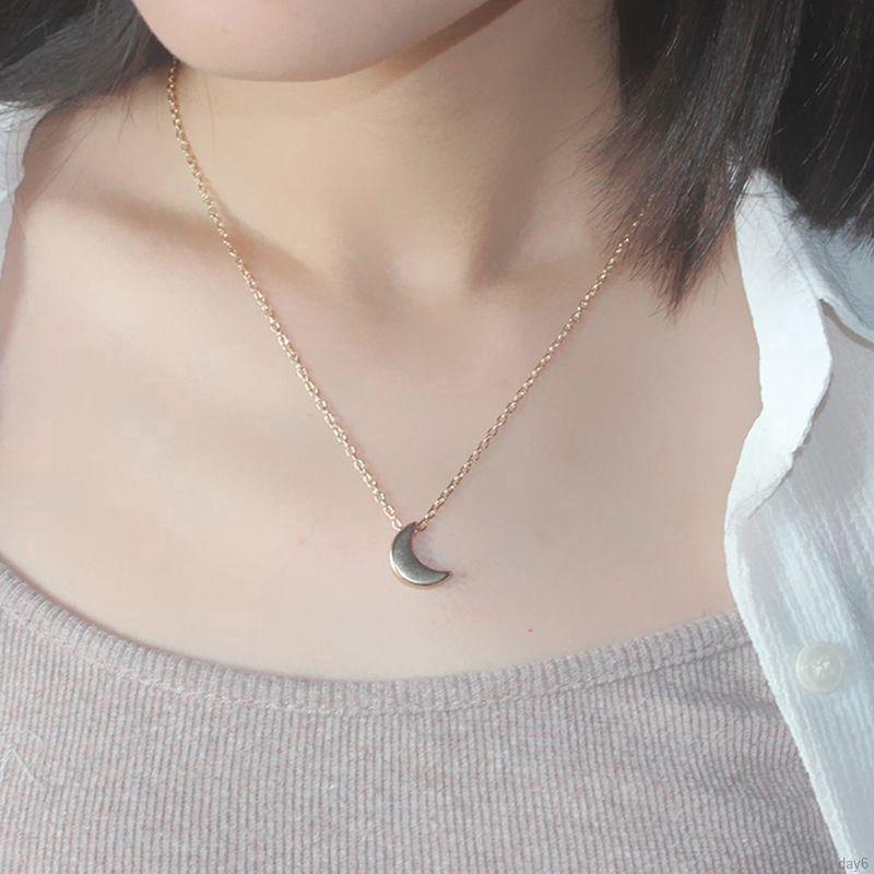 Dây chuyền mặt trăng lưỡi liềm phong cách Hàn Quốc